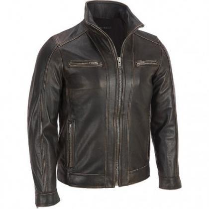 Smart And Slim Handmade Leather Jacket For Men