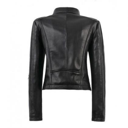 Outstanding Handmade Black Shaded Leather Jacket..