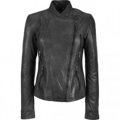 Hip And Mod Black Colored Handmade Leather Jacket..