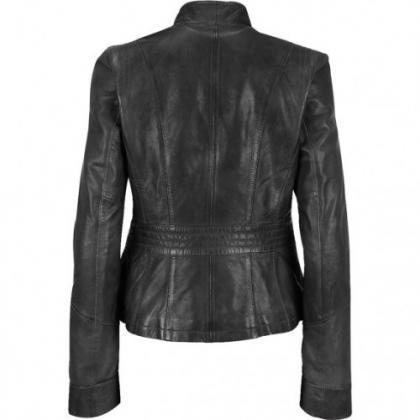 Hip And Mod Black Colored Handmade Leather Jacket..