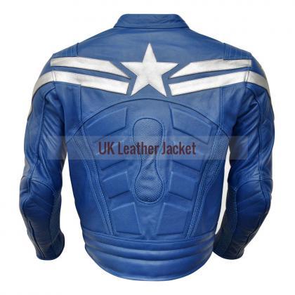 Captain America Costume Leather Jacket The Winter..