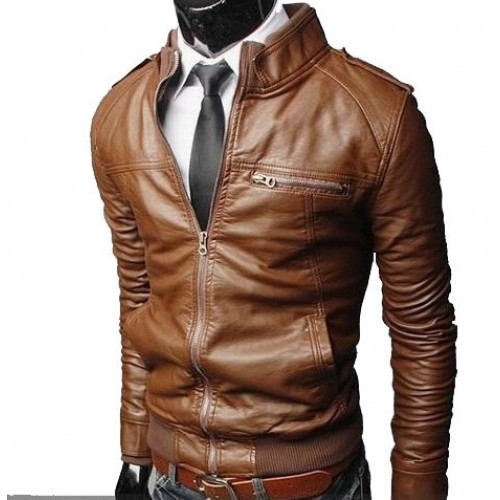 Brown Colored Slim And Fit Jacket For Men Wears