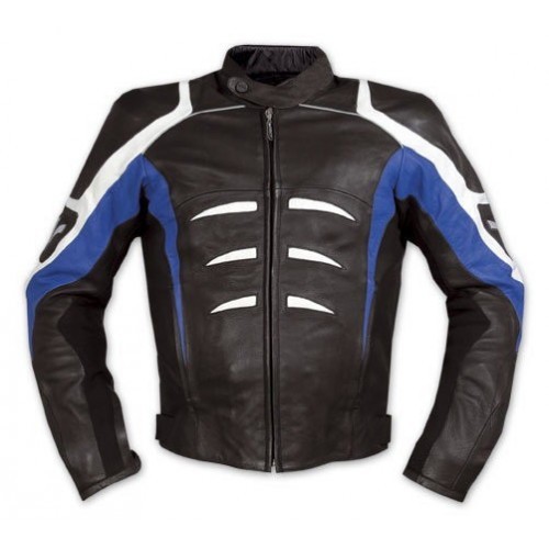Men's Unique Style Multicolor Biker Motorcycle Leather Jacket