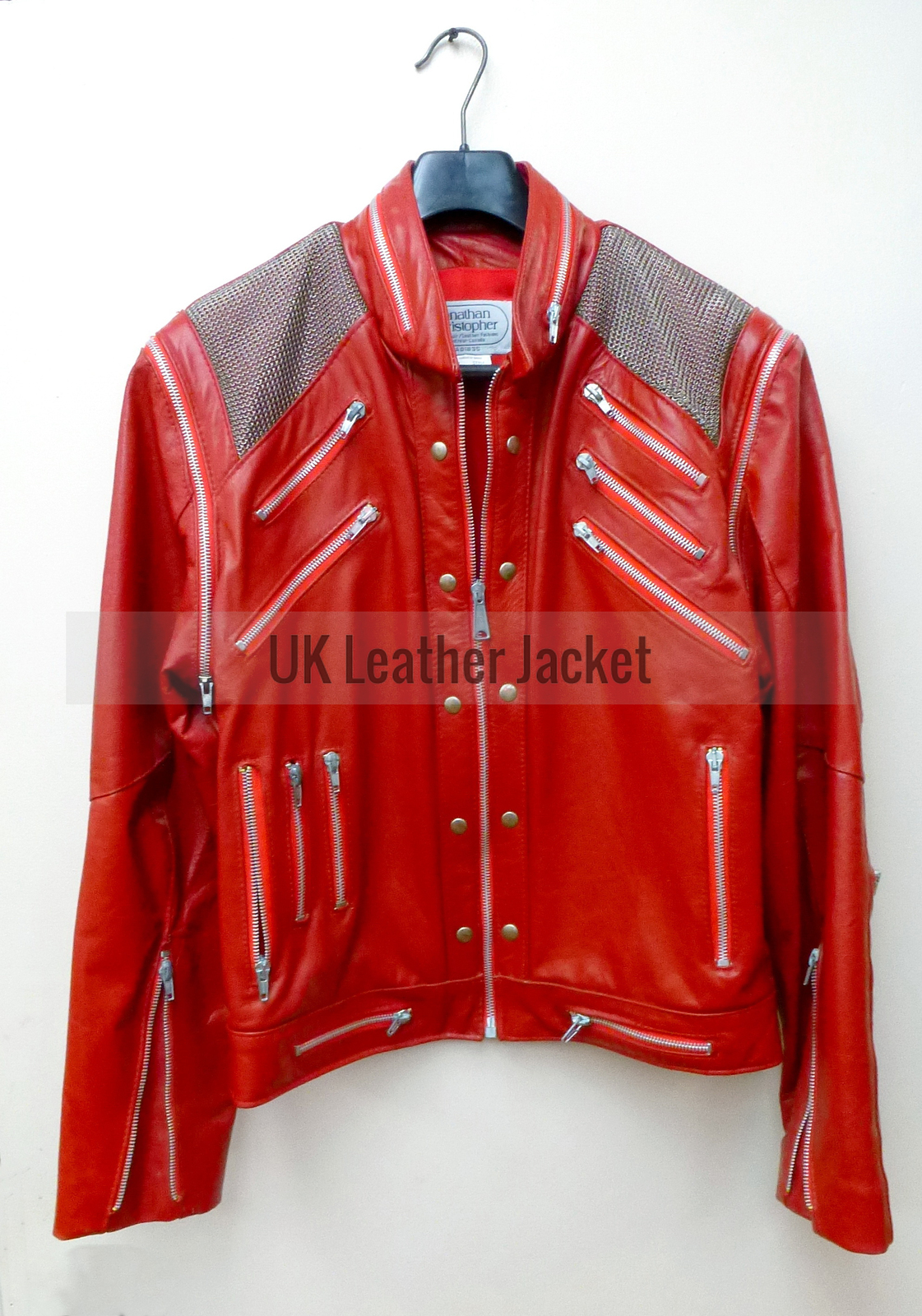 Michael Jackson Beat It Thriller Jacket Goatskin Soft Leather Jacket